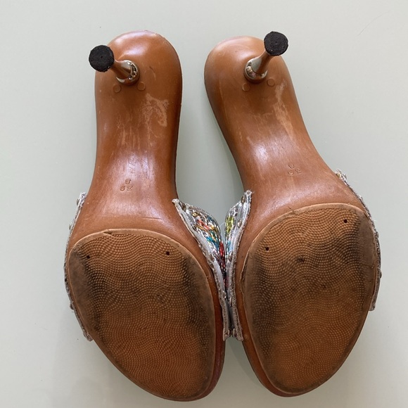 EUC - Aldo sequin open toe sandals. Size 39/8. Made in Italy. - Picture 4 of 4